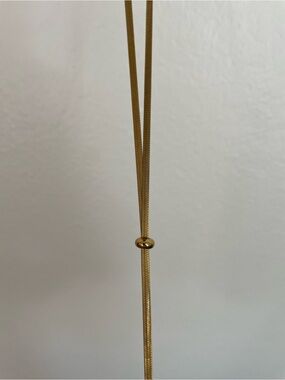 Gold Decorative Pull Cord necklace